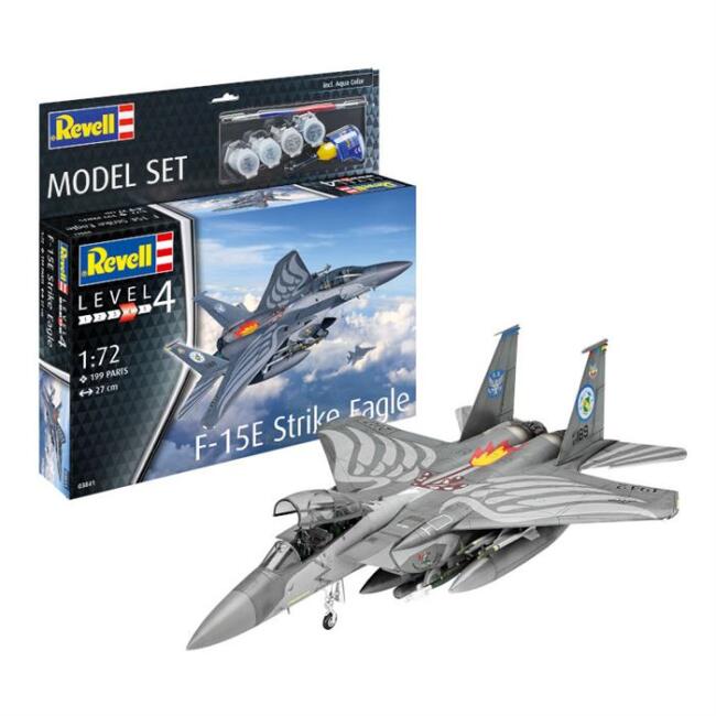 Revell Maket Askeri Uçak Boyalı Set 1/72 N:63841 F-15E Strike Eagle - 1