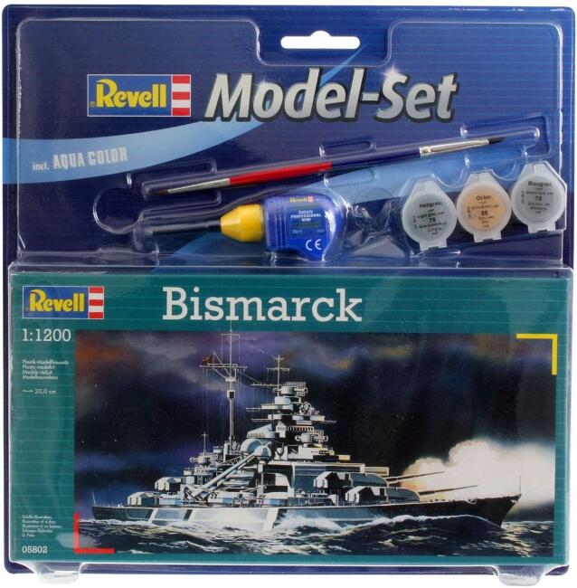 Revell Maket Gemi 1:1200 Ölçek Bismarck Boyalı Set - 2