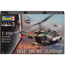 Revell Maket Helikopter 1:100 Ölçek Bell UH-1H Gunship - Revell