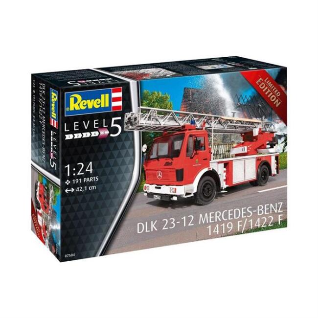 Revell Maket İtfaiye Kamyonu 1:24 Ölçek DLK 23-12 Mercedes-Benz 1419 F/14222 F - 1