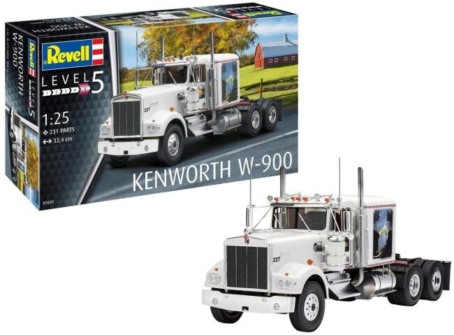 Revell Maket Kamyon 1:25 Ölçek Kenworth W-900 - 2