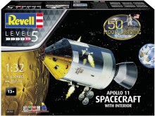 Revell Maket Kutulu Uzay Gemisi Boyalı Set 1/32 N:03703 Apollo 11 Spacecraft - 5