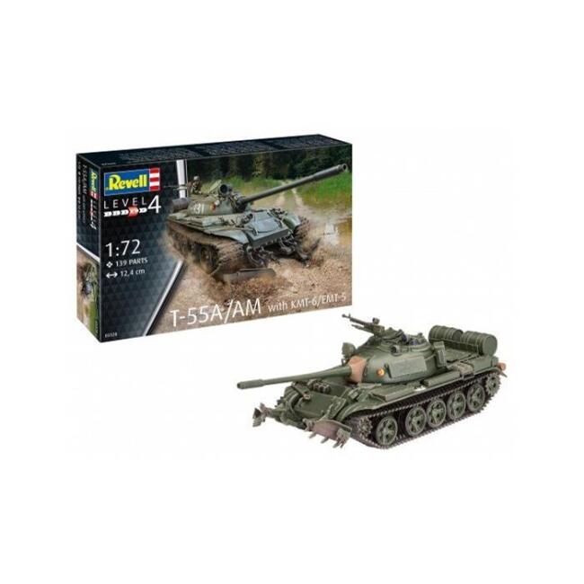 Revell Maket Tank 1:72 Ölçek T-55A/AM With KMT-6/EMT-5 - 6