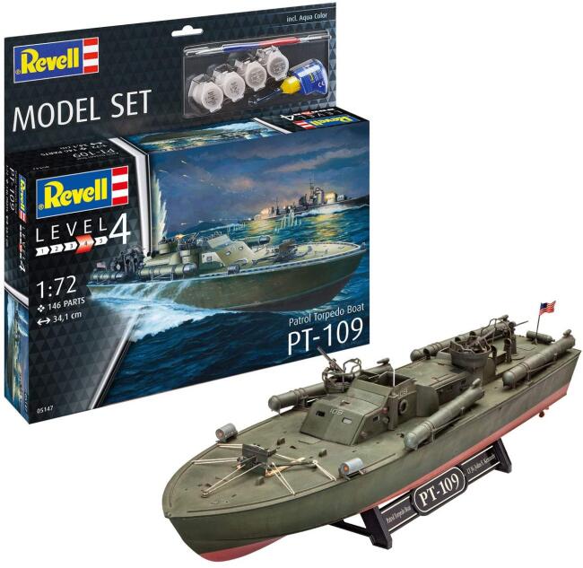 Revell Maket Tekne 1:72 Ölçek Patrol Torpedo Boat PT-109 Boyalı Set - 2