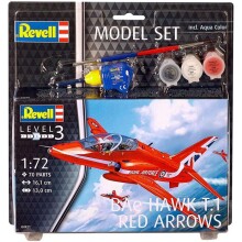 Revell Maket Uçak 1:72 Ölçek BAe Hawk T.1 Red Arrows Boyalı Set - 1