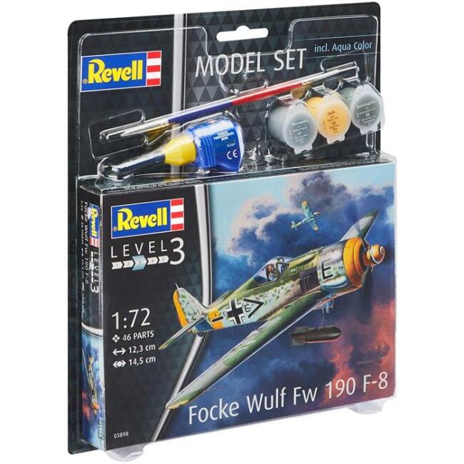 Revell Maket Uçak 1:72 Ölçek Focke Wulf Fw 190 F-8 Boyalı Set - 1