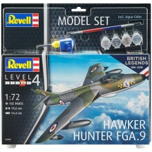 Revell Maket Uçak 1:72 Ölçek Hawker Hunter FGA.9 Boyalı Set - 1