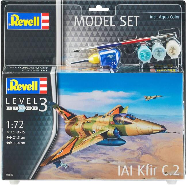 Revell Maket Uçak 1:72 Ölçek IAI Kfir C.2 Boyalı Set - 3