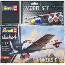 Revell Maket Uçak 1:72 Ölçek Junkers F.13 Boyalı Set - Revell
