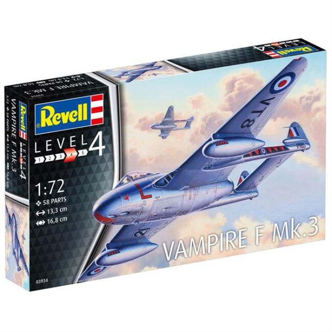 Revell Maket Uçak 1:72 Ölçek Vampire F Mk.3 - 1