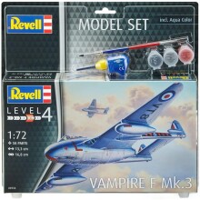 Revell Maket Uçak 1:72 Ölçek Vampire F Mk.3 Boyalı Set - REVELL