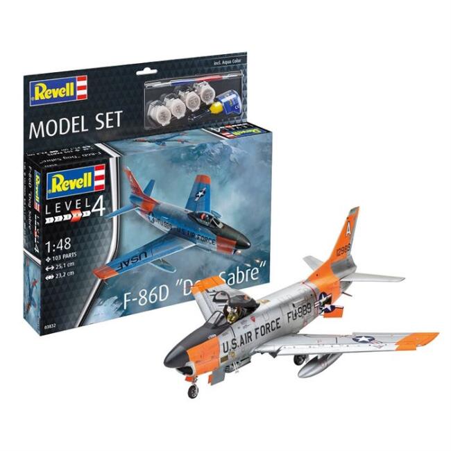 Revell F-86D Dog Sabre Maket Uçak 1:48 Ölçek 63832 - 1