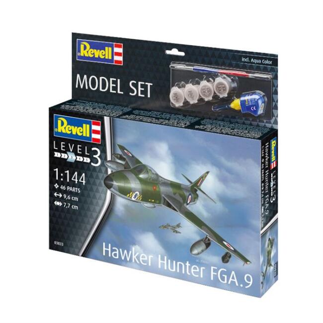 Revell Maket Uçak Boyalı Set N:63833 Hawker Hunter FGA - 1