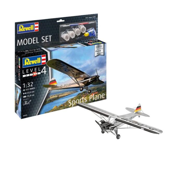 Revell Maket Uçak Boyalı Set N:63835 Sports Plane - 1