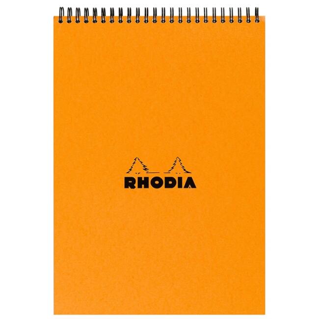 Rhodia A4 Kareli Bloknot Spiralli Turuncu Kapak - 1