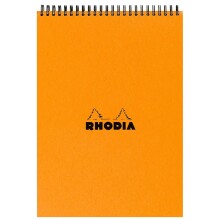 Rhodia A4 Kareli Bloknot Spiralli Turuncu Kapak - RHODIA