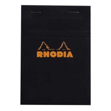 Rhodia Bloknot 11x17 cm Çizgili Siyah Kapak 80 Yaprak - RHODIA