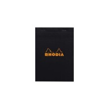 Rhodia Bloknot A6 Çizgili Siyah Kapak 80 Yaprak - RHODIA