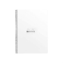 Rhodia Defter A4 Kareli Beyaz Kapak Spiralli 80 Sayfa - RHODIA