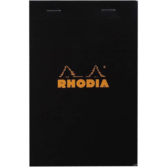 Rhodia Kareli Bloknot Siyah 110x170 mm 80 Yaprak - 1