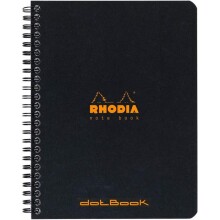 Rhodia Kareli Siyah Kapak Çizgili Defter - RHODIA