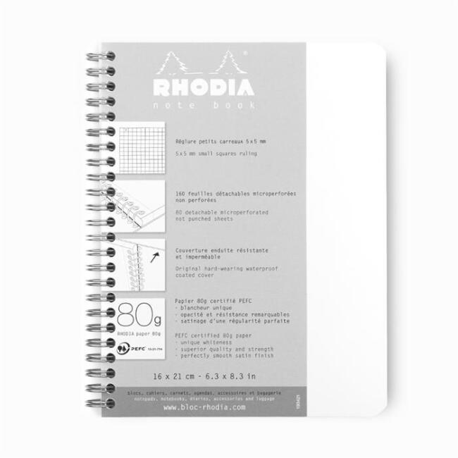 Rhodia Spiralli Kareli Not Defteri A5 80 Yaprak - 1