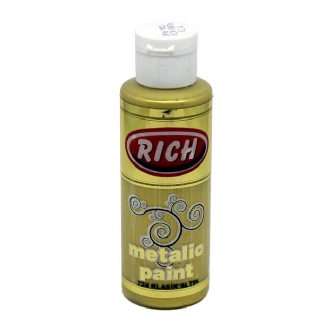 Rich Akrilik Boya 120 ml Metalik Altın - 1