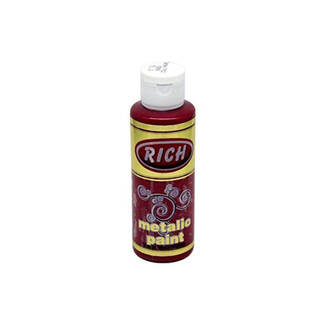 Rich Akrilik Boya 120 ml Metalik Bordo - 1