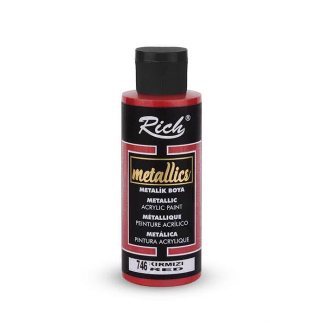 Rich Metalik Akrilik Boya 120 ml Kırmızı 746 - 2