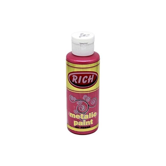 Rich Akrilik Boya 120 ml Metalik Pembe - 1