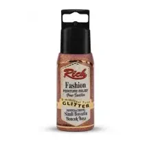 Rich Fashion Boyutlu Boncuk Boya 60 cc Simli Bronz 02648 