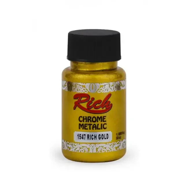 Rich Chrome Metalik Boya 50 cc Rich Gold 1547 - Rich