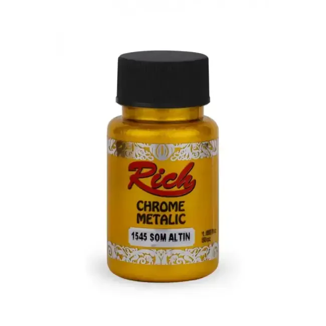 Rich Chrome Metalik Boya 50 cc Som Altın 1545 - Rich