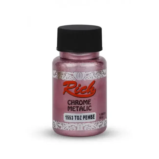 Rich Chrome Metalik Boya 50 cc Toz Pembe 1553 - Rich