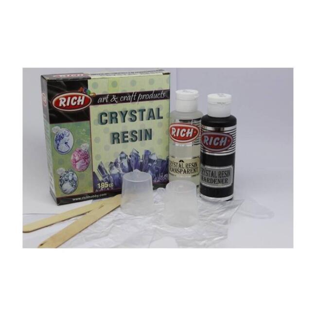 Rich Crystal Resin Transparan Şeffaf Kristal Reçine Set 195 cc - 1