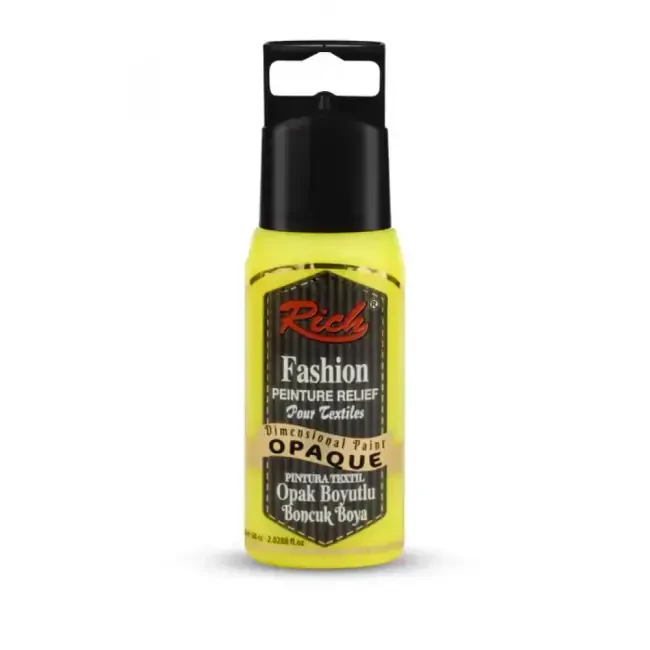 Rich Fashion Boyutlu Boncuk Boya 60 cc Neon Sarı 04197 - 1