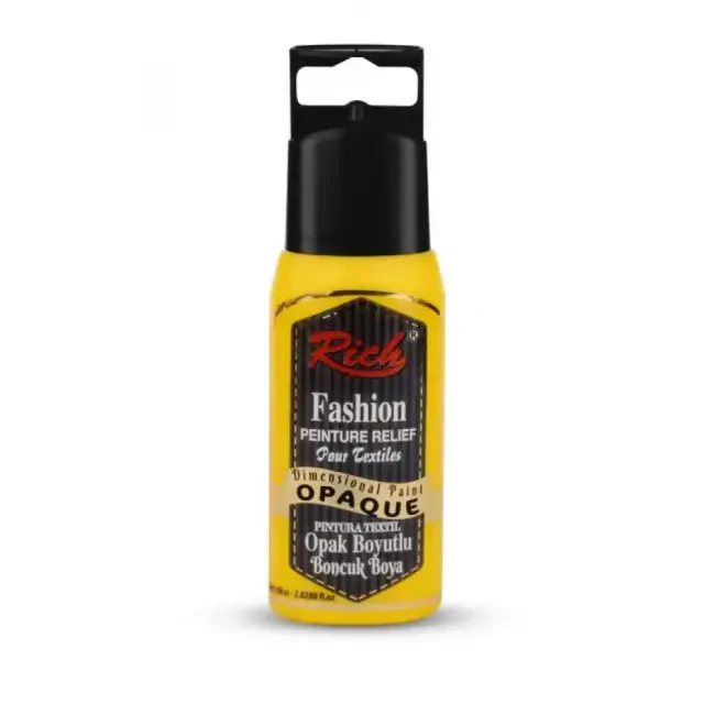 Rich Fashion Boyutlu Boncuk Boya 60 cc Opak Sarı 02626 - Rich