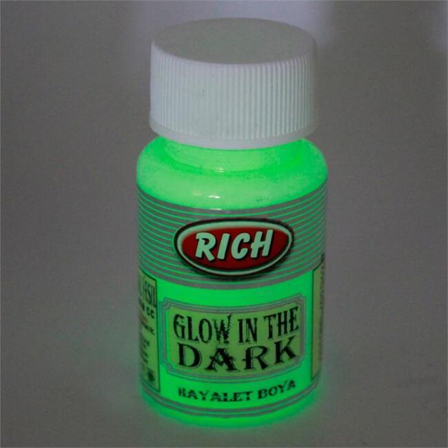 Rich Glow in the Dark Hayalet Boya 50 cc Naturel Yeşil (karanlıkta parlayan boya) - 1