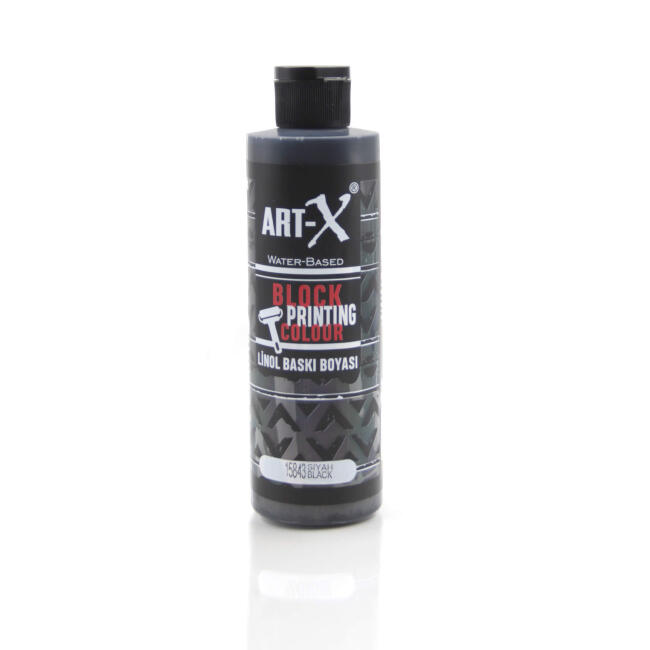 Art-X Su Bazlı Linol Baskı Boyası 240 ml Siyah 15843 - 1