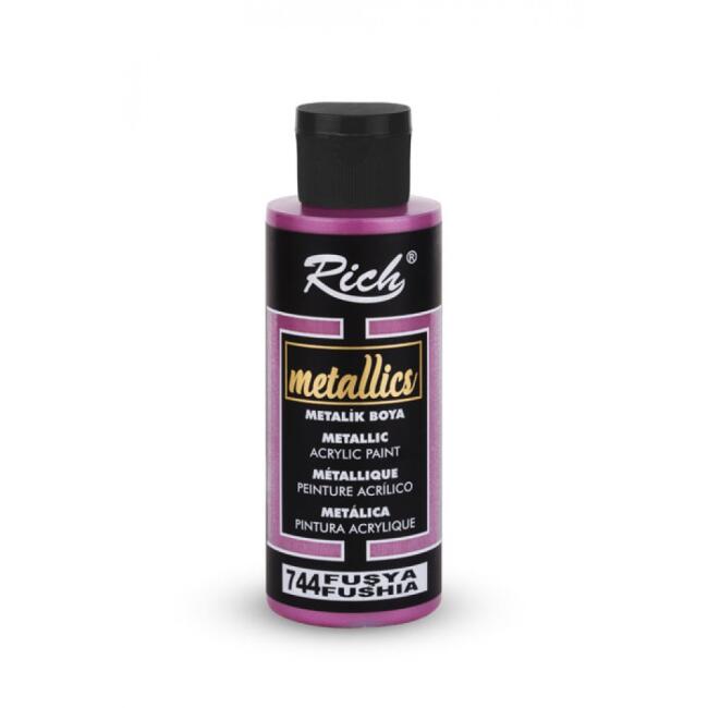 Rich Metalik Akrilik Boya 120 ml Fuşya 744 - 1