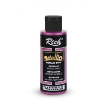 Rich Metalik Akrilik Boya 120 ml Fuşya 744 - Rich