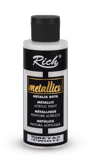Rich Metalik Akrilik Boya 120 ml Beyaz 731 - 1