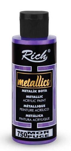Rich Metalik Akrilik Boya 120 ml Mor 750 - 1