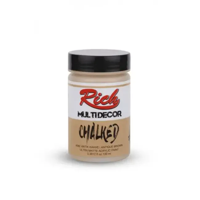 Rich Multi Decor Chalked Ultra Mat Akrilik Boya 100 ml Antik Kahve 4582 - 1