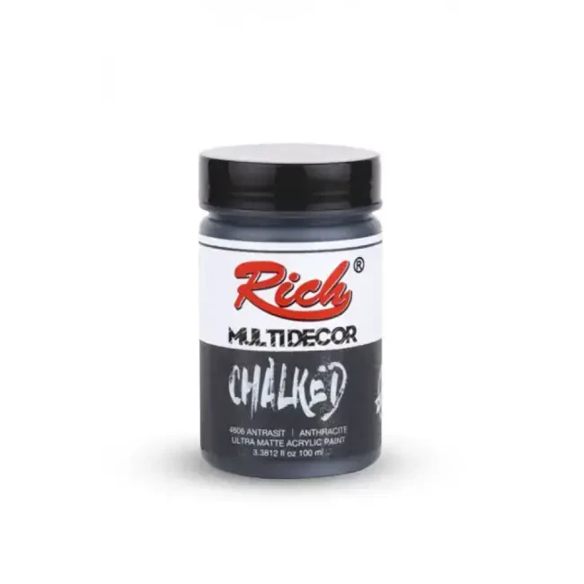 Rich Multi Decor Chalked Ultra Mat Akrilik Boya 100 ml Antrasit 4606 - 1