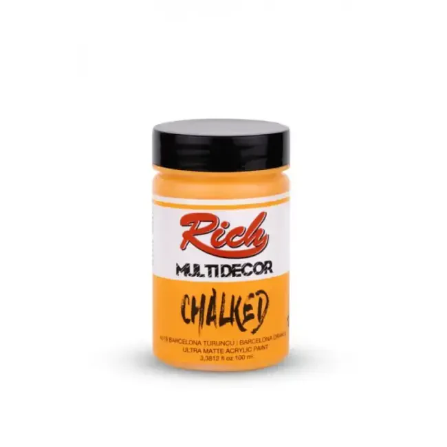 Rich Multi Decor Chalked Ultra Mat Akrilik Boya 100 ml Barcelona Turuncu 4518 - 1
