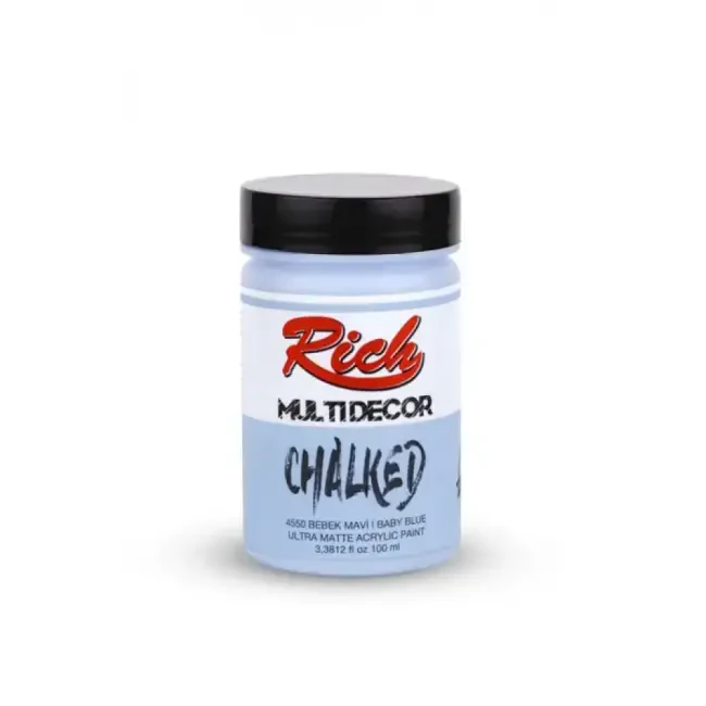 Rich Multi Decor Chalked Ultra Mat Akrilik Boya 100 ml Bebek Mavi 4550 - Rich