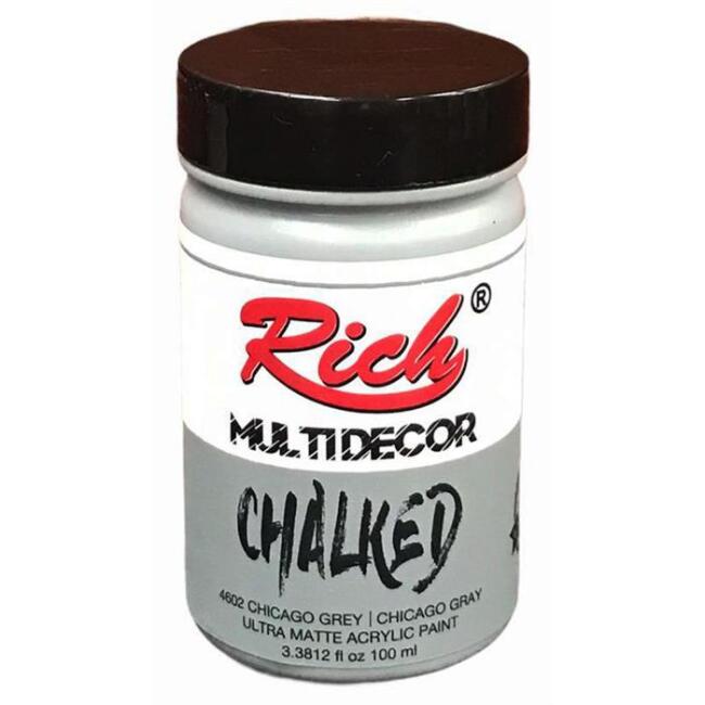 Rich Multidecor Chalked Boya 100 cc Chicago Grey 4602 (Kadifemsi doku verir) - 1