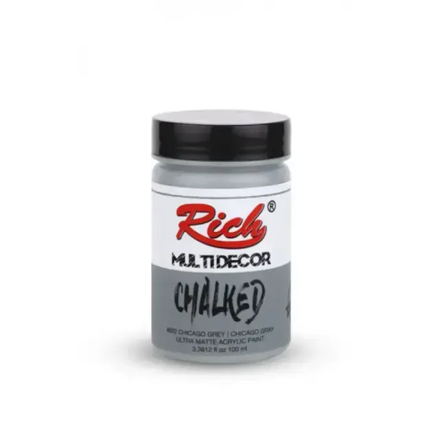 Rich Multi Decor Chalked Ultra Mat Akrilik Boya 100 ml Chicago Grey 4602 - 1