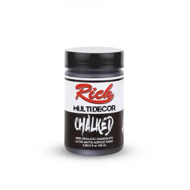 Rich Multi Decor Chalked Ultra Mat Akrilik Boya 100 ml Çikolata 4588 - 1